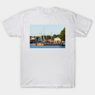 Untertrave in the evening light, Luebeck, Schleswig-Holstein, Germany, Europe T-Shirt